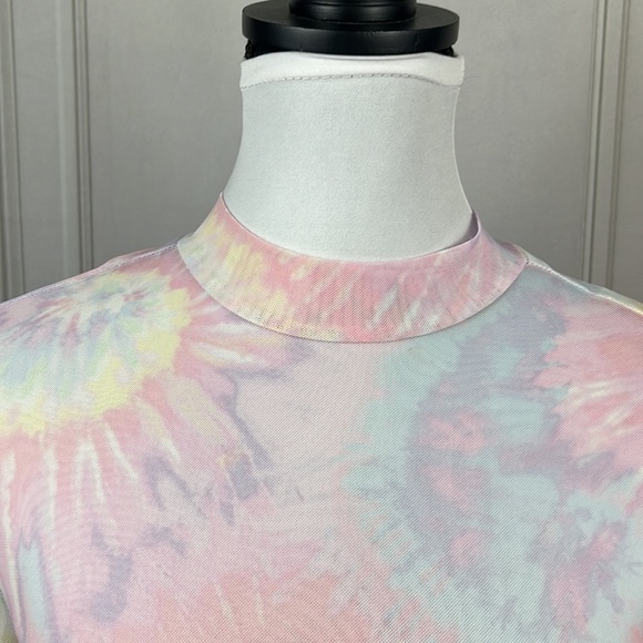 Sheer pastel tie dye top 🖤 - Picture 2 of 10